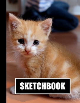 Sketchbook: Cute Kitten Cat Cover Design | White Paper | 120 Blank Unlined Pages | 8.5" X 11" | Matte Finished Soft Cover