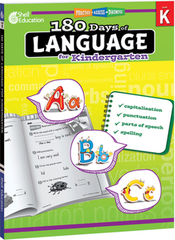 Paperback 180 Days of Language for Kindergarten: Practice, Assess, Diagnose Book
