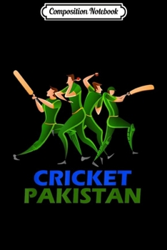 Paperback Composition Notebook: Pakistan Cricket 2019 Fan Jersey Journal/Notebook Blank Lined Ruled 6x9 100 Pages Book