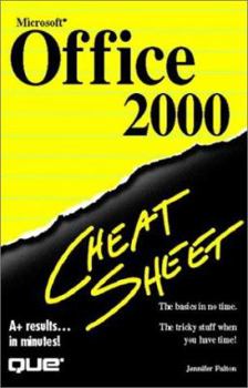 Paperback Microsoft Office 2000 Cheat Sheet Book