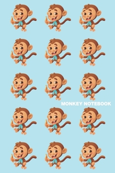 Monkey Notebook: Lined paper notebook. 120 pages (6"x9"), Matte.