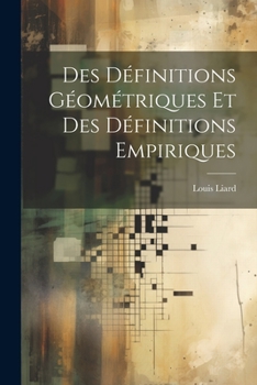 Paperback Des Définitions Géométriques et des Définitions Empiriques [French] Book