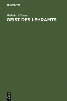 Hardcover Geist des Lehramts [German] Book