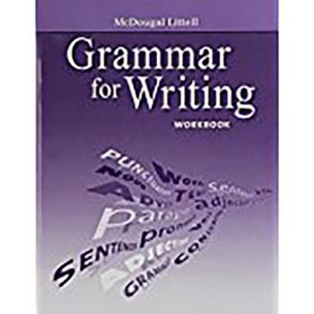 Paperback McDougal Littell Literature: Grammar for Writing Workbook Grade 12 British Literature Book