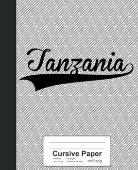 Paperback Cursive Paper: TANZANIA Notebook Book