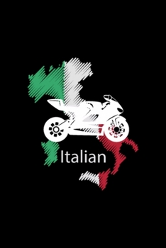 Sportbike Motorcycle Italy Map Art Gif: Blank Lined Notebook Journal for Work, School, Office | 6x9 110 page