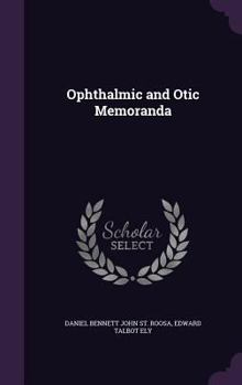 Hardcover Ophthalmic and Otic Memoranda Book