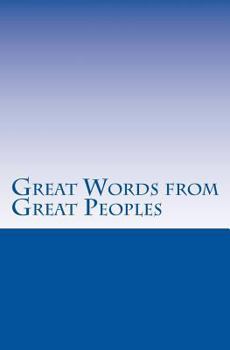Paperback Great Words From Great Peoples Book