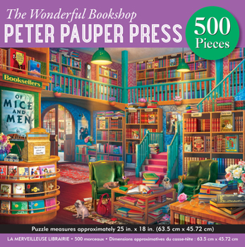 Hardcover The Wonderful Bookshop 500-Piece Jigsaw Puzzle Book