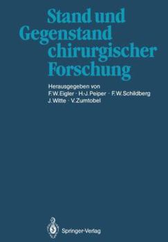 Paperback Stand Und Gegenstand Chirurgischer Forschung [German] Book