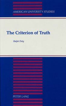 Hardcover The Criterion of Truth Book
