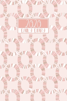 2020 Daily Diary: A5 Day on a Page to View Full DO1P Planner Lined Writing Journal | Baby Pink Rings Circles Pattern Cover (2020 Daily Diaries)