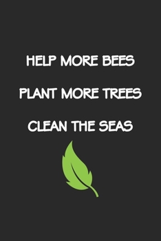 Bees Trees Seas: Lined Paper Notebook 6x9 inches with 120 pages