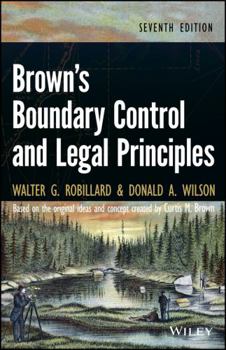 Hardcover Brown's Boundary Control and Legal Principles Book
