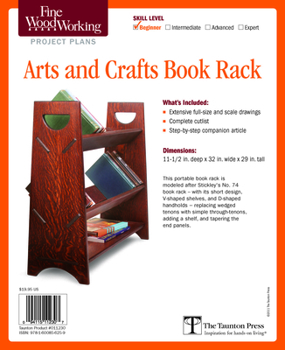 Paperback Fine Woodworking's Arts and Crafts Book Rack Plan Book