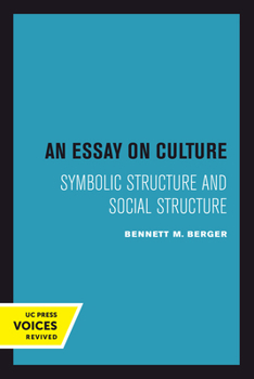 Hardcover An Essay on Culture: Symbolic Structure and Social Structure Book