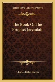 Paperback The Book Of The Prophet Jeremiah Book