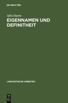 Hardcover Eigennamen und Definitheit [German] Book