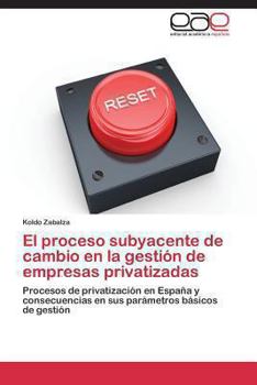 Paperback El proceso subyacente de cambio en la gestión de empresas privatizadas [Spanish] Book