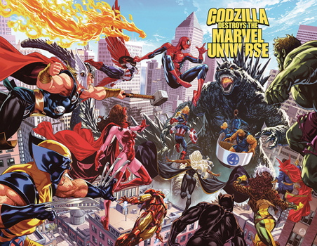Paperback Godzilla Destroys the Marvel Universe Book