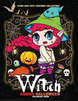 Paperback Kawaii Halloween Coloring Book: Fun and Beautiful Coloring Pages for Stress Relieving Design Book