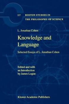 Paperback Knowledge and Language: Selected Essays of L. Jonathan Cohen Book