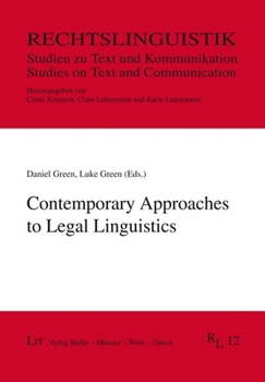 Paperback Contemporary Approaches to Legal Linguistics Book