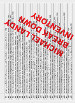 Paperback Michael Landy: Break Down Inventory Book