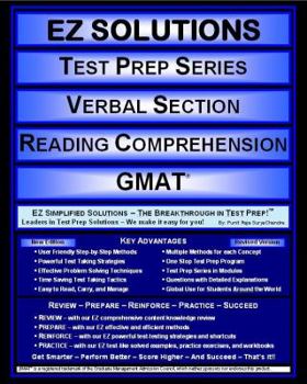 Paperback EZ Solutions - Test Prep Series - Verbal Section - Reading Comprehension - GMAT (Edition: Updated. Version: Revised. 2015) (EZ Test Prep) Book