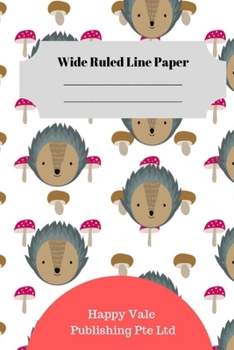 Paperback Cute Hedgehog Theme Wide Ruled Line Paper Book