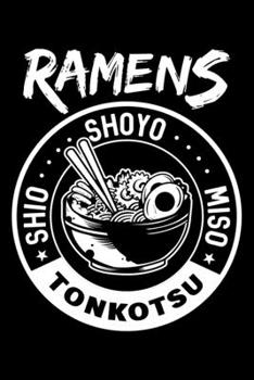 Ramens: Retro Rock, Foodie, Asian Lined Notebook Journal Diary 6x9