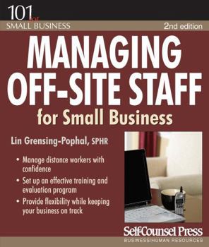 Paperback Managing Off-Site Staff for Small Business Book