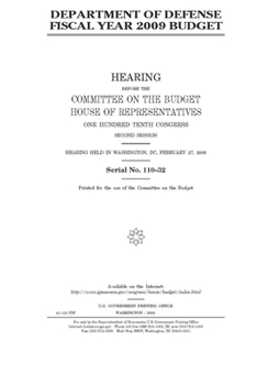 Paperback Department of Defense fiscal year 2009 budget Book