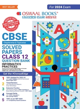 Paperback Oswaal CBSE Class 12 Informatics Practices Question Bank 2023-24 Book