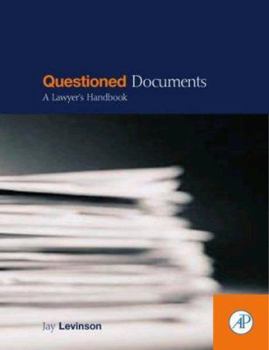 Hardcover Questioned Documents: A Lawyer's Handbook Book