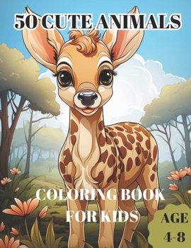 Paperback 50 Cute Animals: Coloring book for kids Book