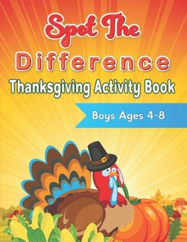 Paperback Spot the Difference Thanksgiving Activity Book Ages 4-8 Book