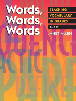 Paperback Words, Words, Words: Teaching Vocabulary in Grades 4-12 Book