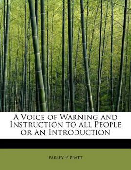 Paperback A Voice of Warning and Instruction to All People or an Introduction Book