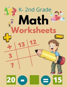 Paperback 2nd Grade Math Worksheets: 2nd Grade Math Workbooks For Kids, Digits 0-20, Addition And Subtraction Workbook, Math Worksheets 2nd Grade And K Book