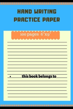 Paperback Handwriting Practice Paper: Handwriting practice paper dotted notebook for kids, K-2/3 Students Book