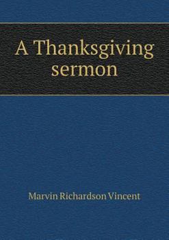Thanksgiving Sermon