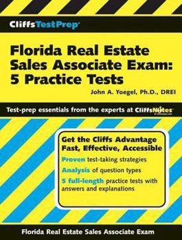 Paperback Cliffstestprep Florida Real Estate Sales Associate Exam: 5 Practice Tests Book