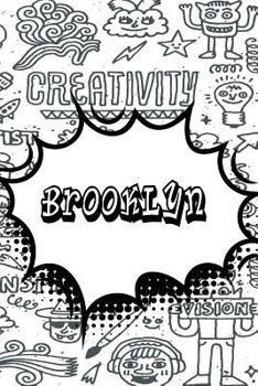 Paperback Brooklyn: Personalized Doodle Isometric Dot Paper Notebook Featuring 120 Pages 6x9 Book