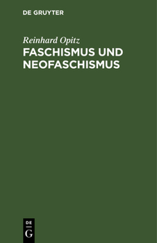 Hardcover Faschismus Und Neofaschismus [German] Book