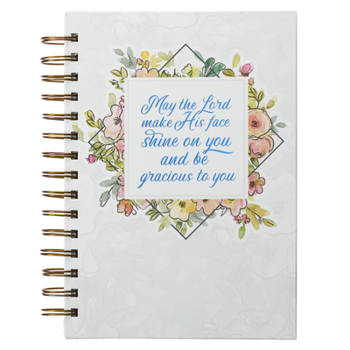 Spiral-bound Christian Art Gifts Journal W/Scripture for Women the Lord Bless You and Keep You Numbers 6:24 Bible Verse Floral 192 Ruled Pages, Large Hardcover Not Book