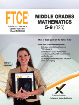 Paperback 2017 FTCE Middle Grades Math 5-9 (025) Book