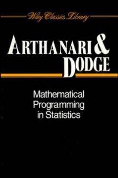 Paperback Mathematical Programming in Statistics Book