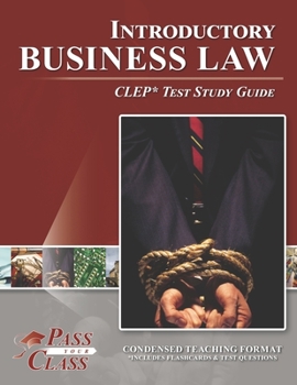 Paperback Introductory Business Law CLEP Test Study Guide Book