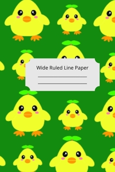 Paperback Baby Chicken Theme Wide Ruled Line Paper Book